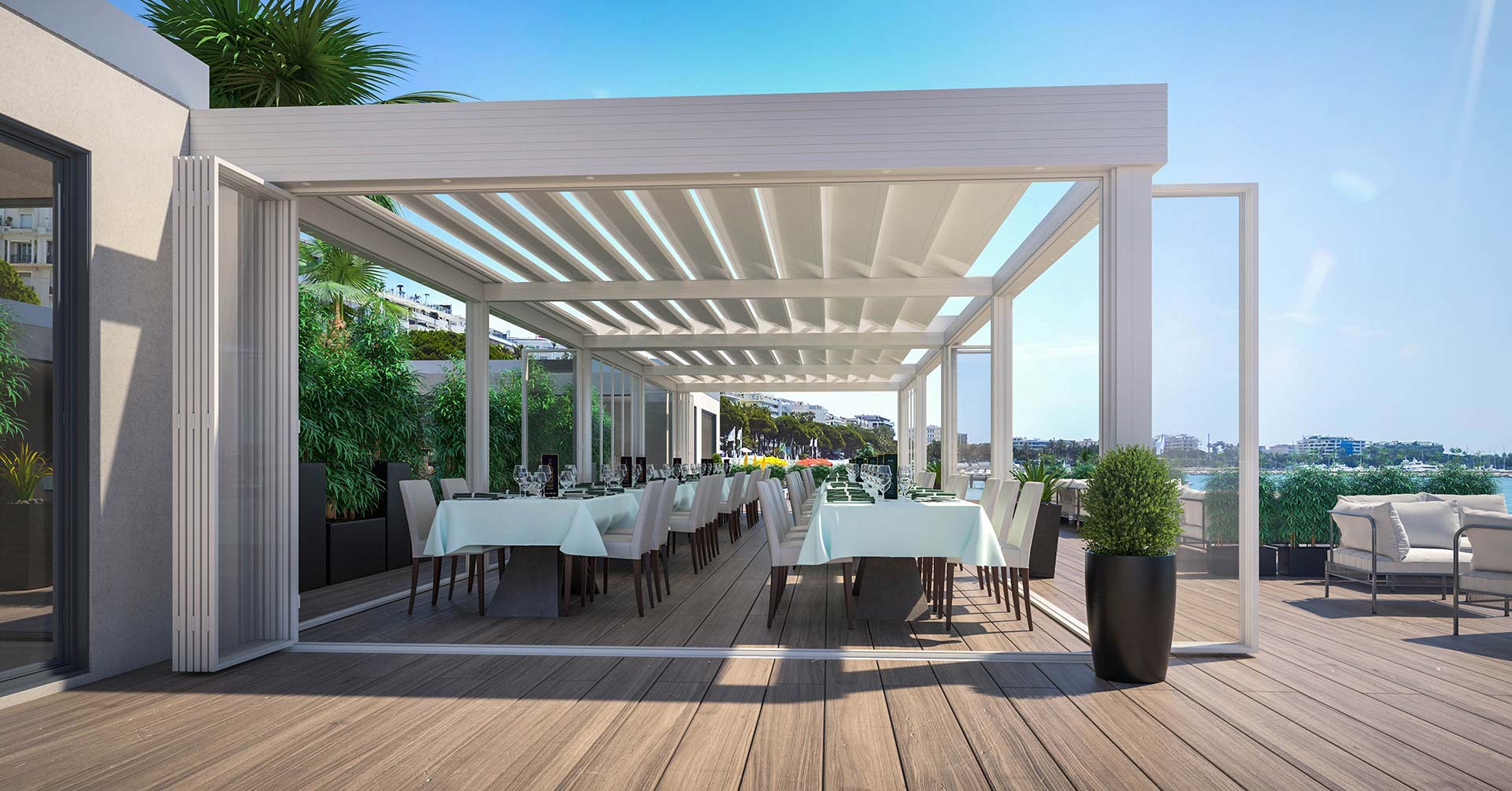 Fabricant français de vérandas à toit plat & pergolas