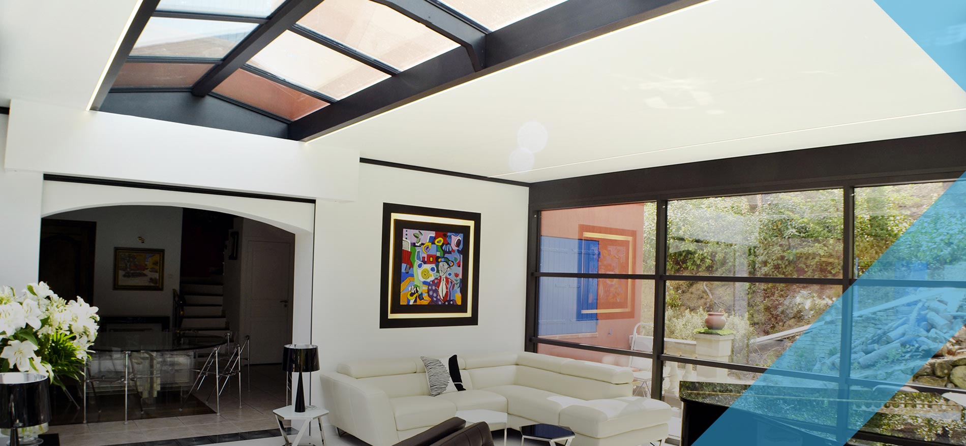 French manufacturer of unique flat roof veranda and pergola